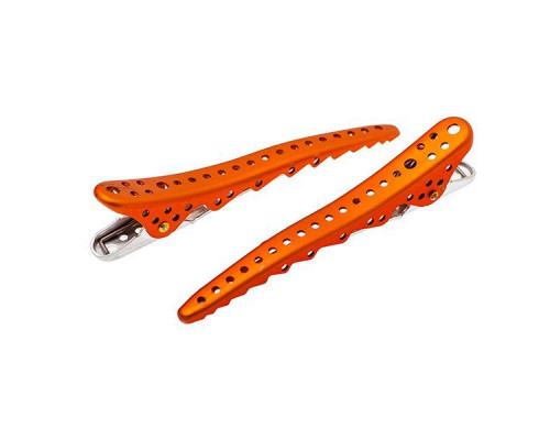 Комплект зажимов Shark Clip (2 штуки), оранжевый, YS-Shark clip orange met